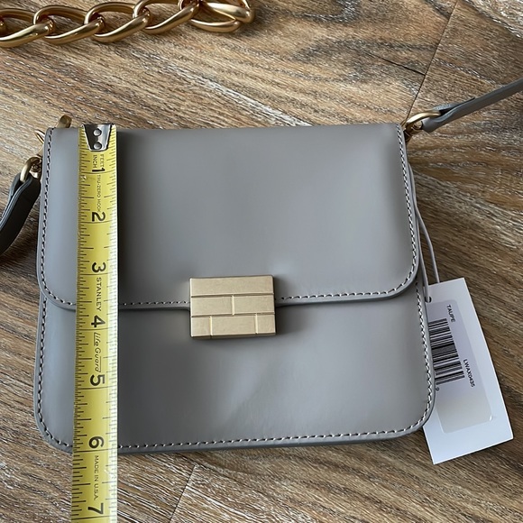 FRAME Le Signature Mini Leather Crossbody Bag in Taupe NWT - Picture 6 of 14